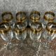 Venice 20th century: 6 Vintage Champagne flutes in crystal and gilding