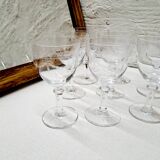 Set 8 verres à digestif cristal ciselé
