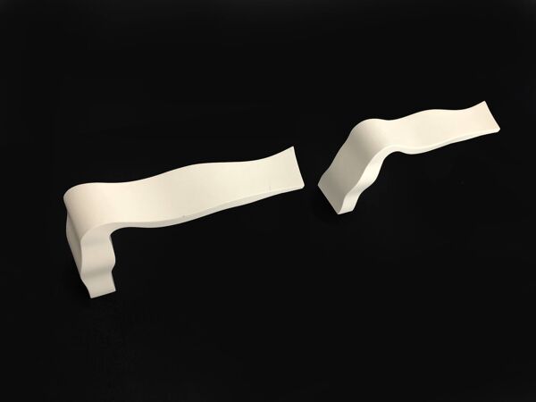 Paire d'appliques italienne Fontana Arte Yves blanches 2008