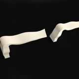 Pair of Italian wall lights Fontana Arte Yves white 2008