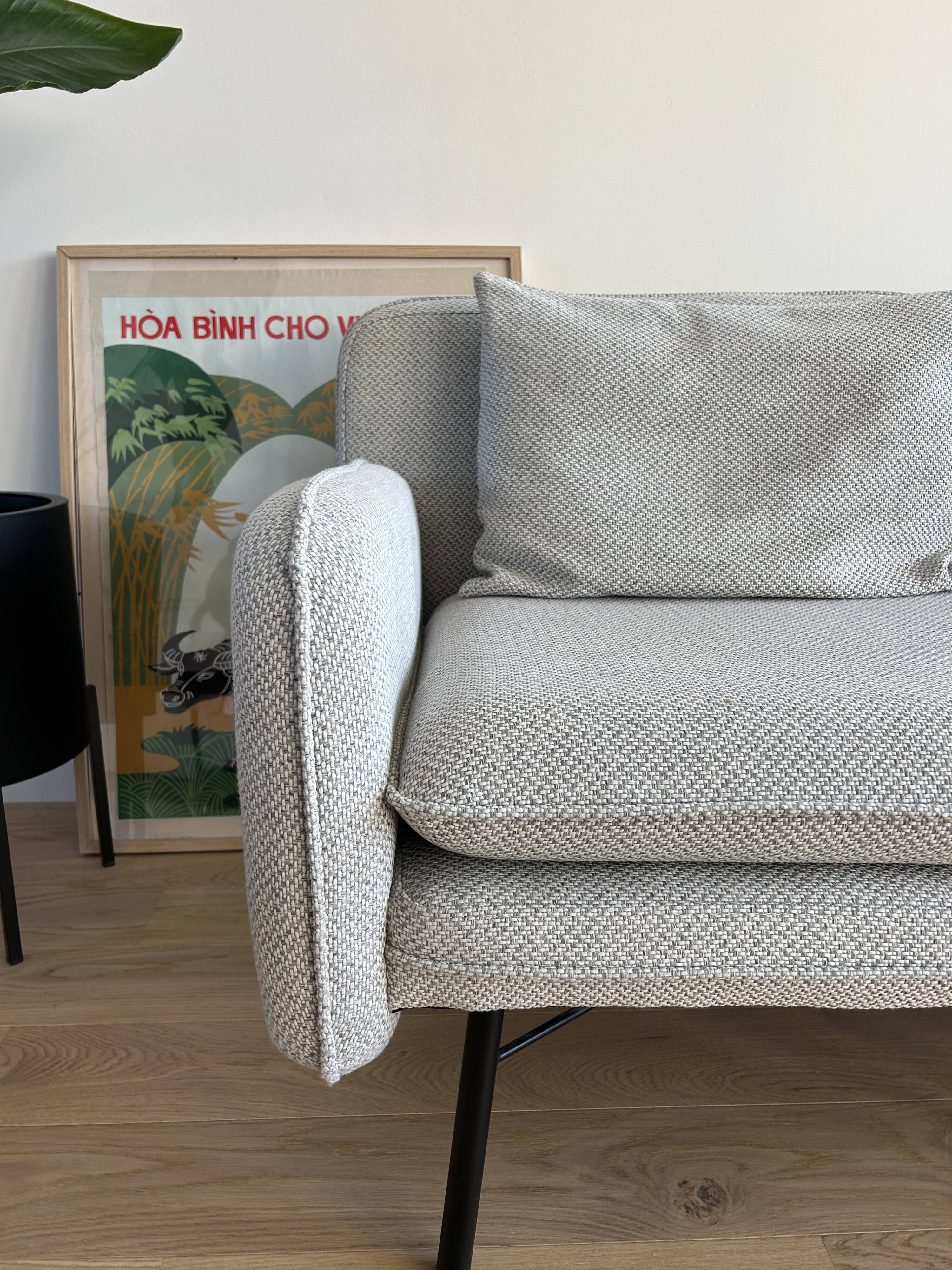 Light grey modular canapé Hübsch