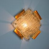 XL frosted wall light by Kalmar, Murano glass, Austria, 1970