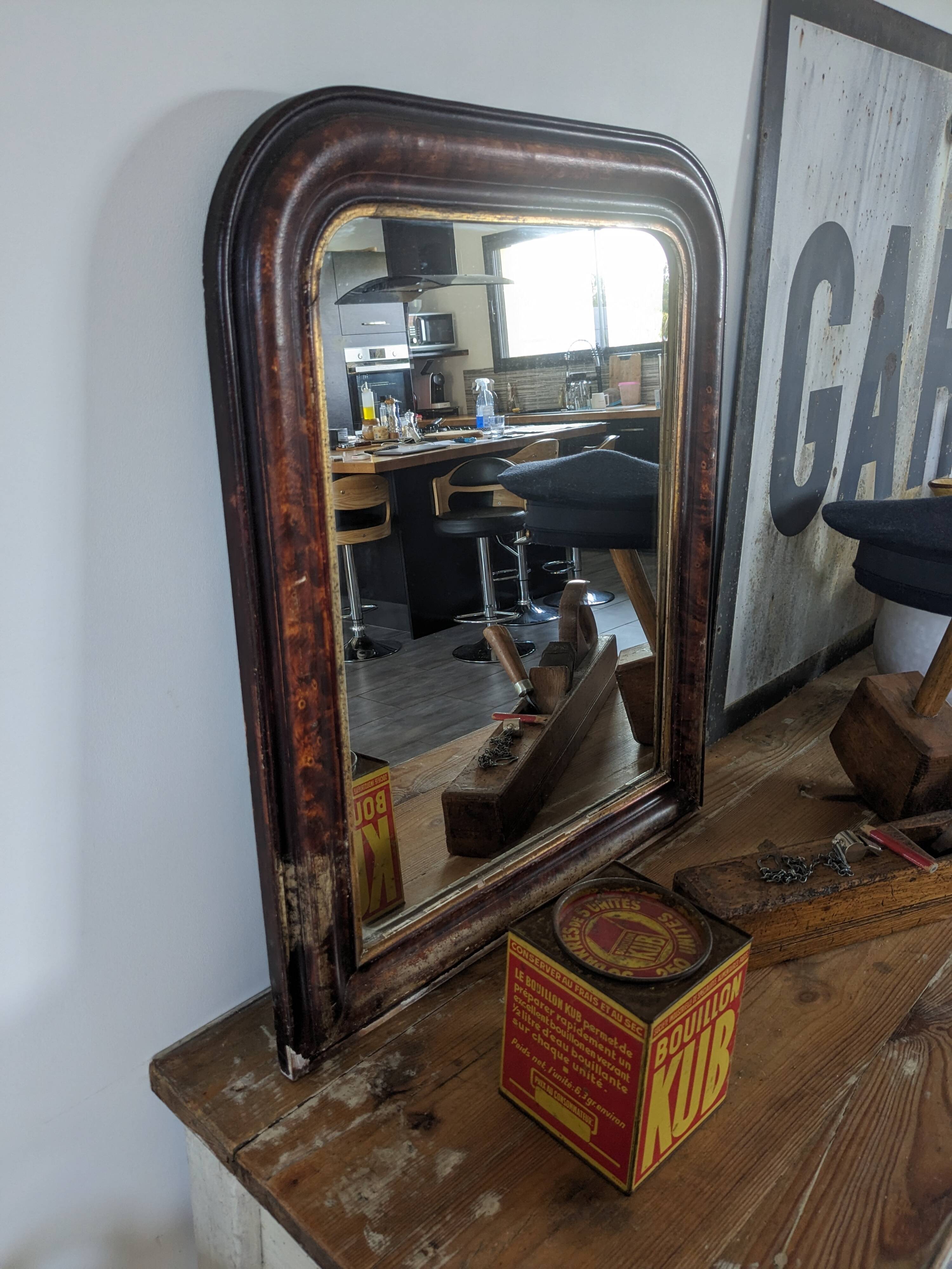 Mirror Louis Philippe marbled 62 x 52cm