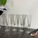 Series of 4 vintage crystal champagne flutes