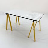 Yellow "Trestle" desk by Rodney Kinsman for Bieffeplast, 1980