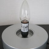 Vintage Elephant Light Lamp James Poki glass opalin base alu brushed