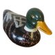Vintage michel caugant duck-shaped ceramic terrine, france