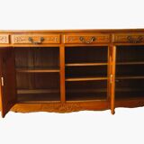 Solid cherry wood cabinet with 4 doors and 4 drawers (255/55cm H 105cm)