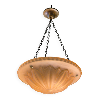 Swedish Grace classic pendant, model "10073" Havanna Glass by Böhlmarks 1920/30s