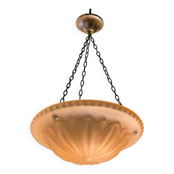 Swedish Grace classic pendant, model "10073" Havanna Glass by Böhlmarks 1920/30s