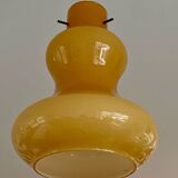 Massimo Vignelli Murano orange globe pendant light