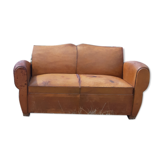 Sofa and armchair club leather