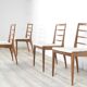 Set Of 4 Midcentury McIntosh Teak Chairs. Vintage Modern / Retro / Danish S