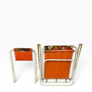 Chaise de plage/camping pliante orange vintage
