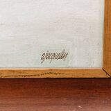 Oil on panel, fishing port, signed 0. Jacquelin