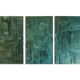 Victory of Segonzac. Sculpted and copper triptych panel. Contemporary.