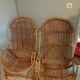 Pair of vintage rattan/wicker armchairs from the 70s