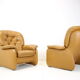 Fauteuils italiens cuir 1970s design