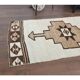 1970s Vintage Turkish Hand-Knotted Wool Cotton Beige Runner Rug 85x310