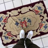 Old American carpet handmade, 76cm x 117cm 1900s