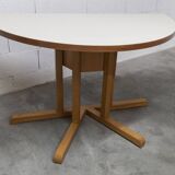 Rare set of 6 Baumann tables 1990, 80x120 and half moon 120cm
