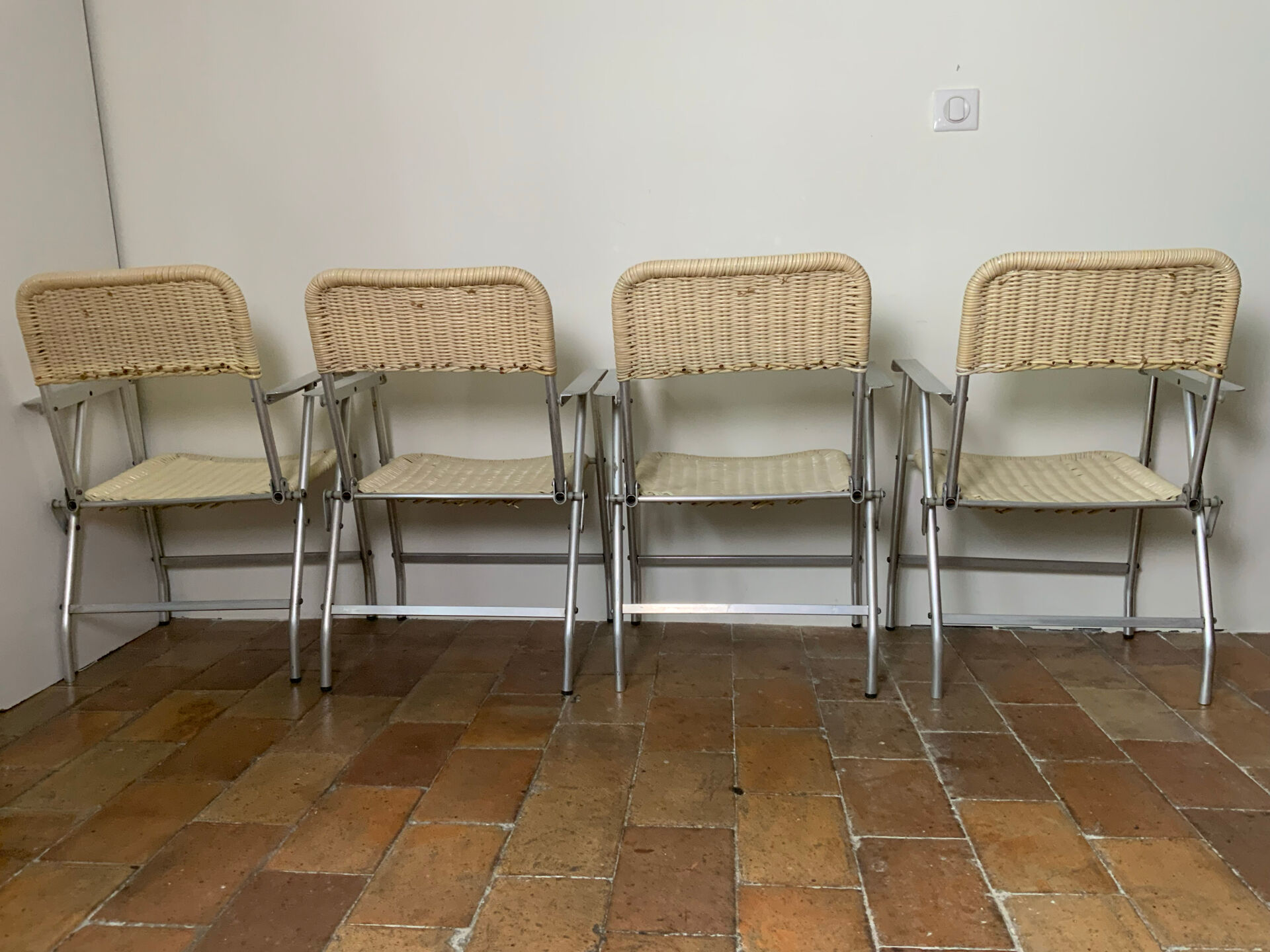 Mid-century garden folding chairs