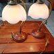 Set of 2 vintage goose neck lamps