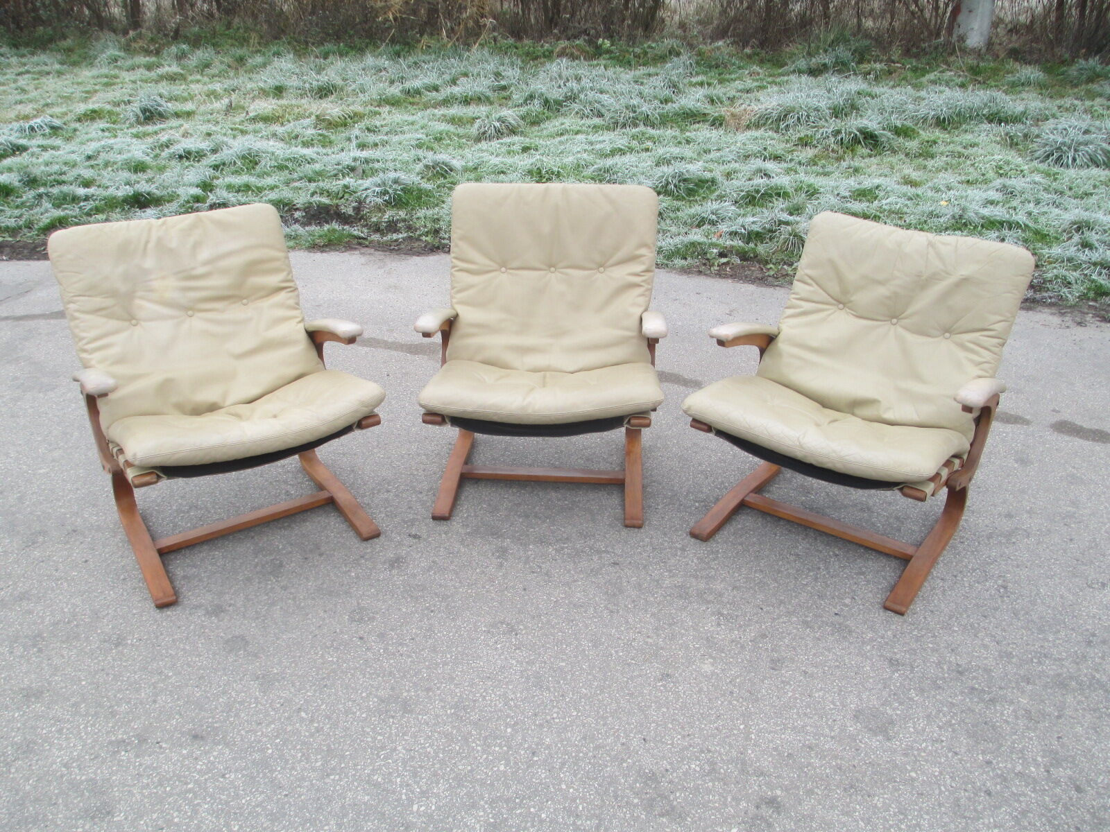 Set of Three Armchairs, Rybo Rykken & Co., Norway, 1970s