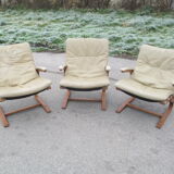 Set of Three Armchairs, Rybo Rykken & Co., Norway, 1970s
