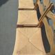 Set of 4 solid oak chairs with straw, in the style of Guillerm.