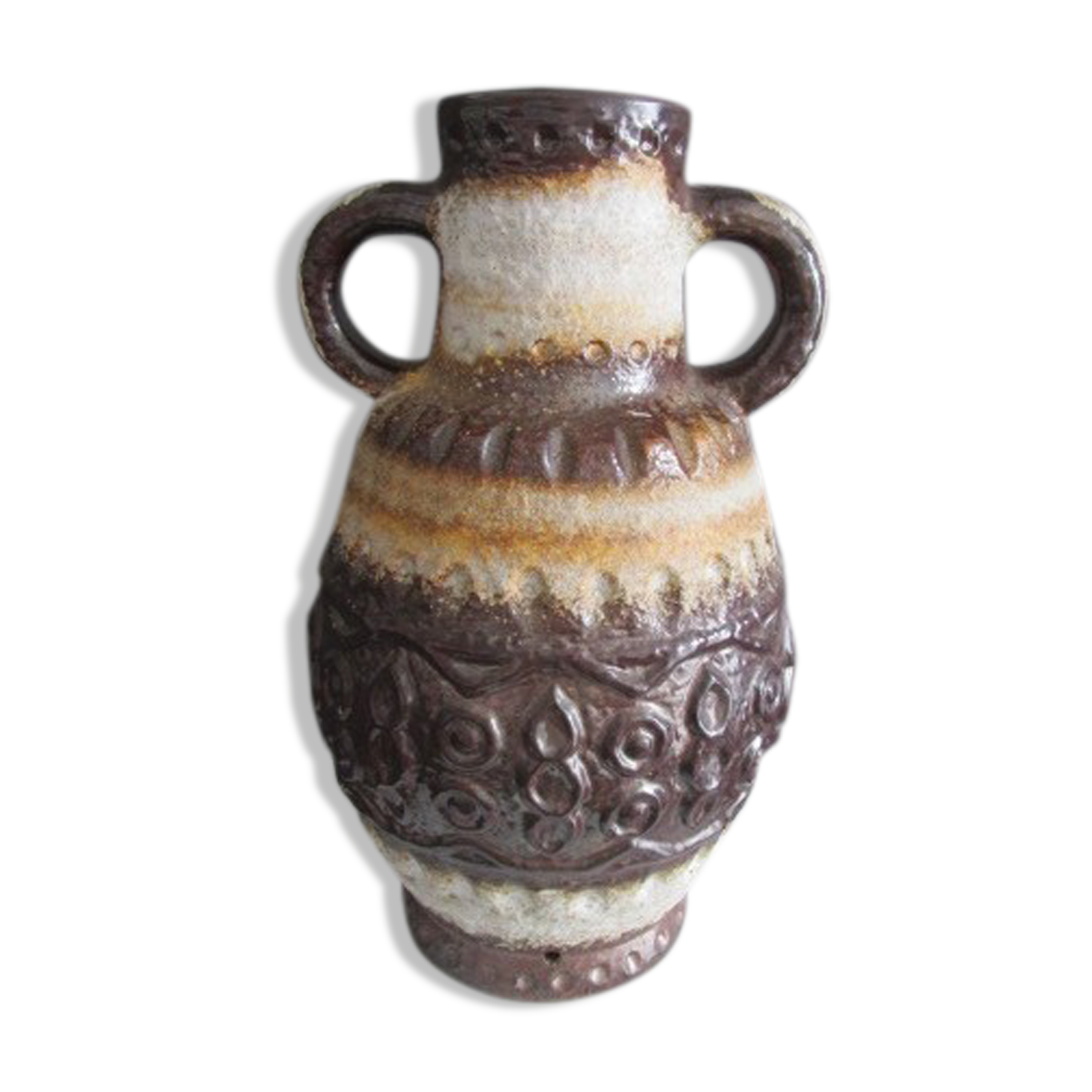 Large vintage ceramic amphora lamp stand