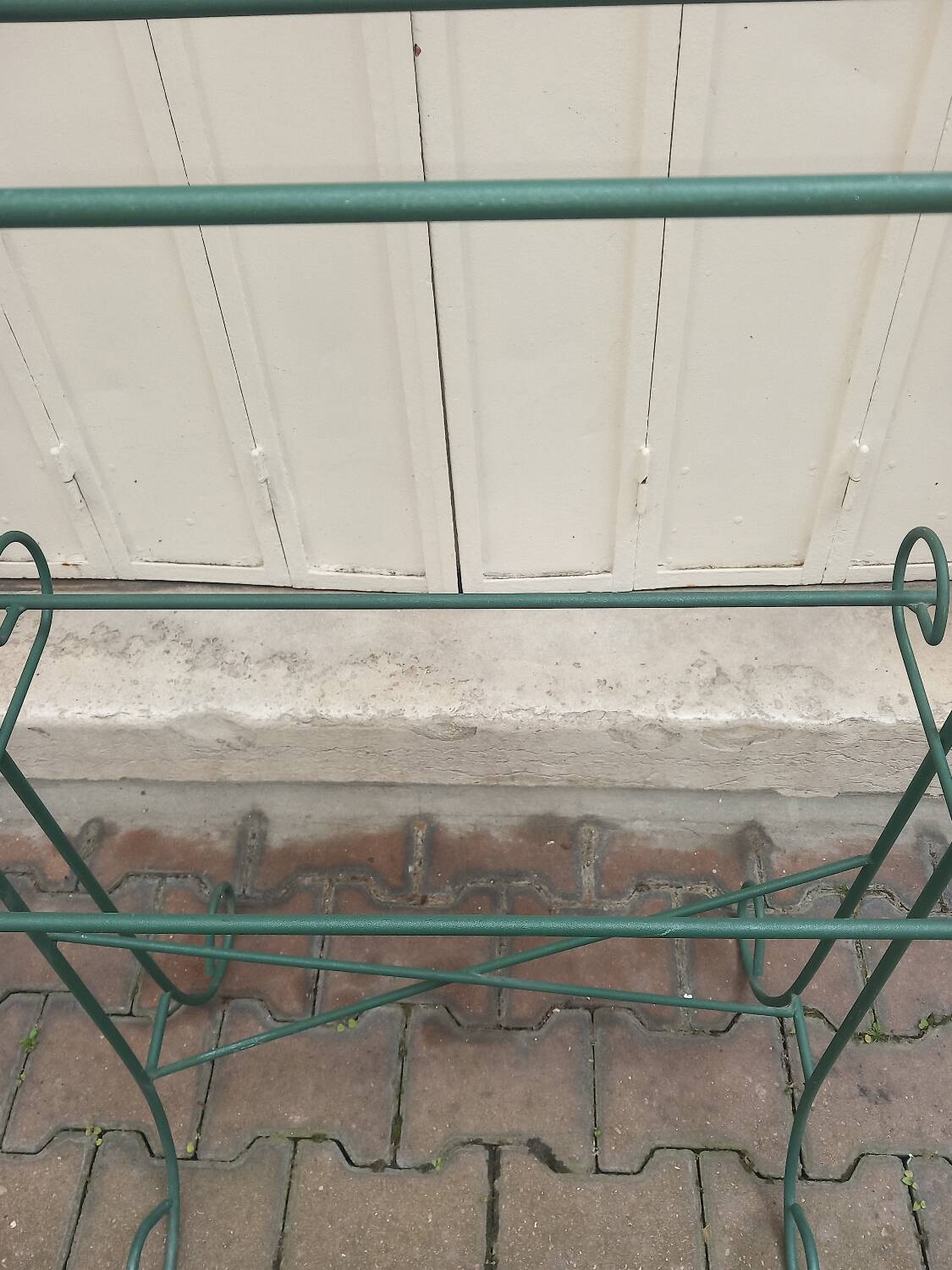 Wrought iron towel rack