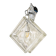 European pressed glass and metal wall light, 1970s