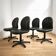 Set of 4 vintage Stratford office chairs.