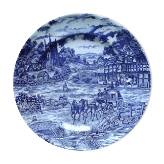 Vintage Blue and White English Plate