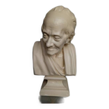 Voltaire bust in plaster 60cm th mid 20th century