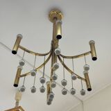 Gaetano Sciolari Geometric Chandelier Hollywood Regency 1970’s