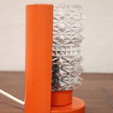 Murano Glass and Orange Metal Table Lamp, Italy, 1950s