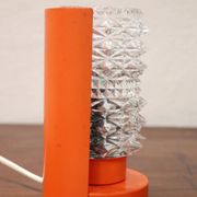 Murano Glass and Orange Metal Table Lamp, Italy, 1950s