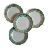 Mint and golden dessert plates