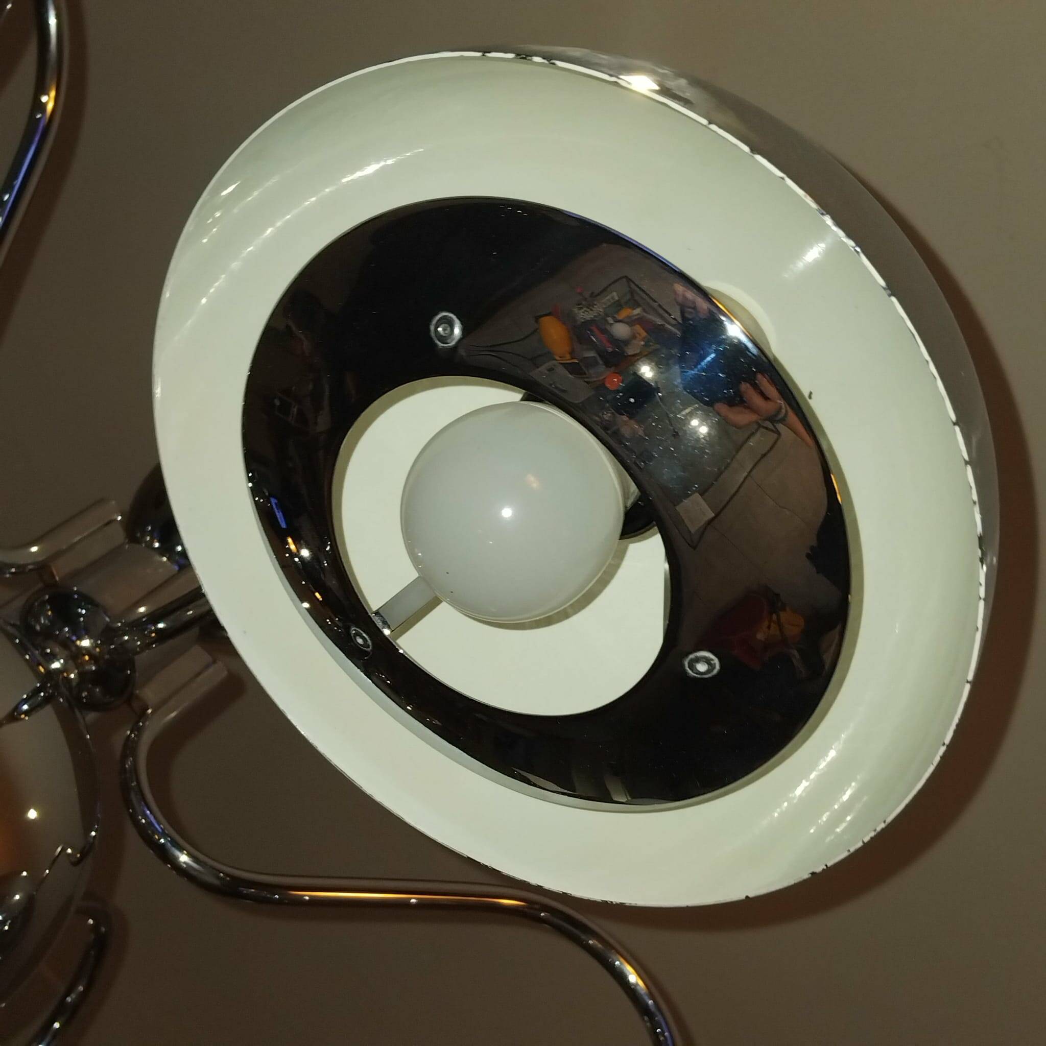 Chrome chandelier by gioffredo reggiani, 1970s