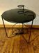 NICE SCANDINAVIAN DESIGN COFFEE TABLE IN METAL AND GLASS 1950.