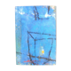 Contemporary art painting, study on a blue background