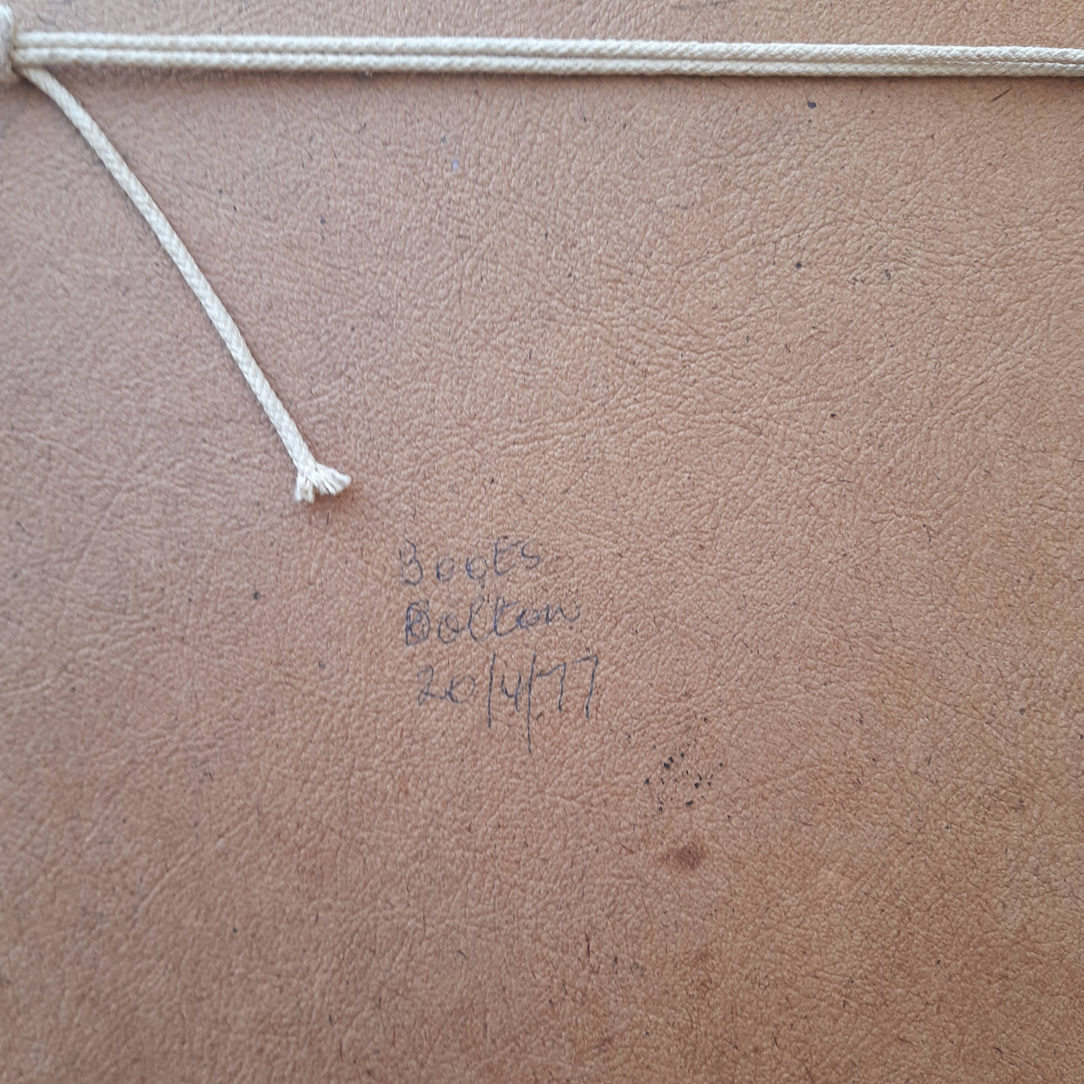 Mid century circular white mirror