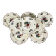 Lot de 8 assiettes plates "Agreste" Sarreguemines, XXe s.
