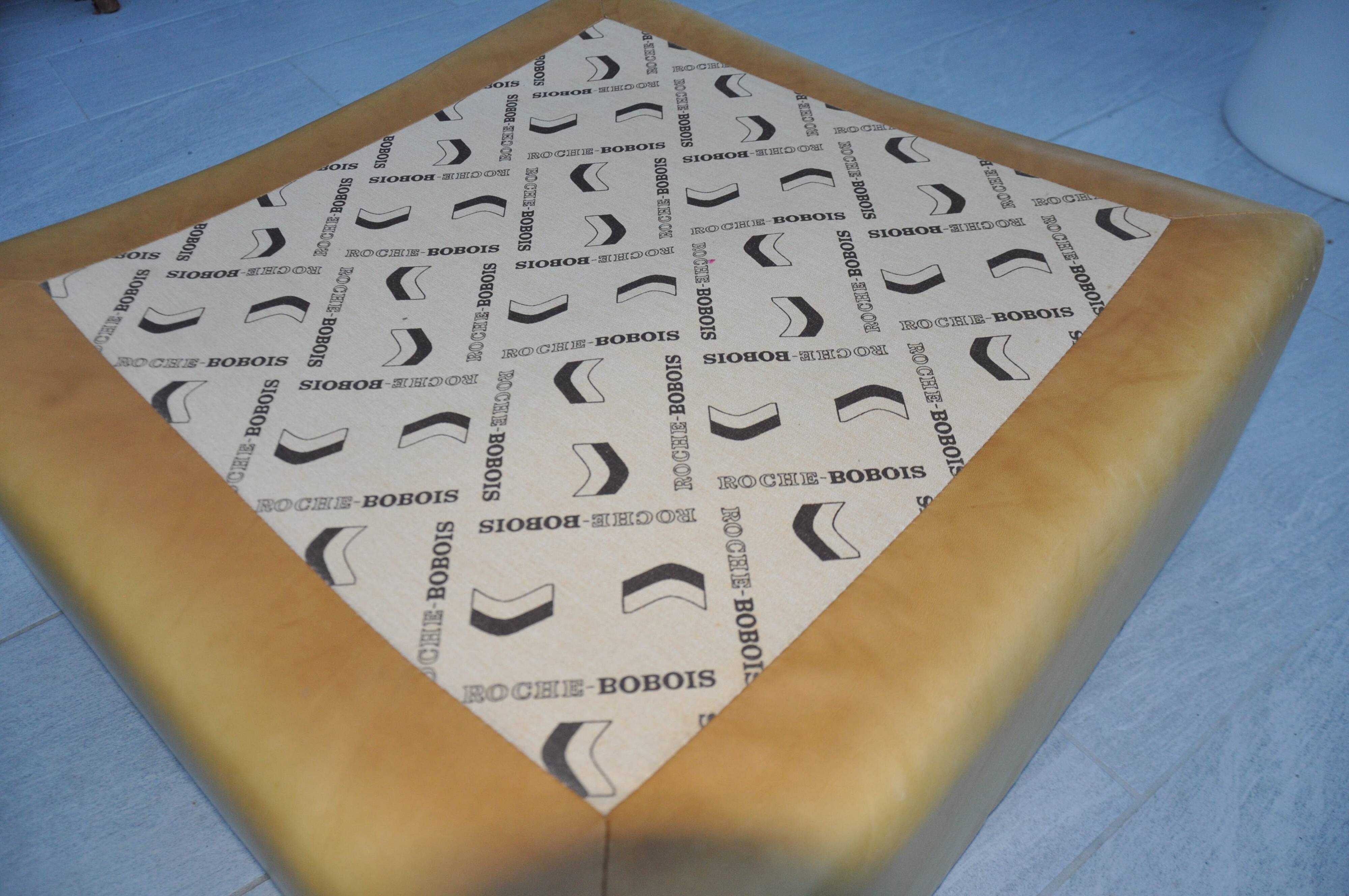 Roche Bobois leather pouf, 1970s