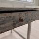 19th-century primitive Swedish side table in folk art.