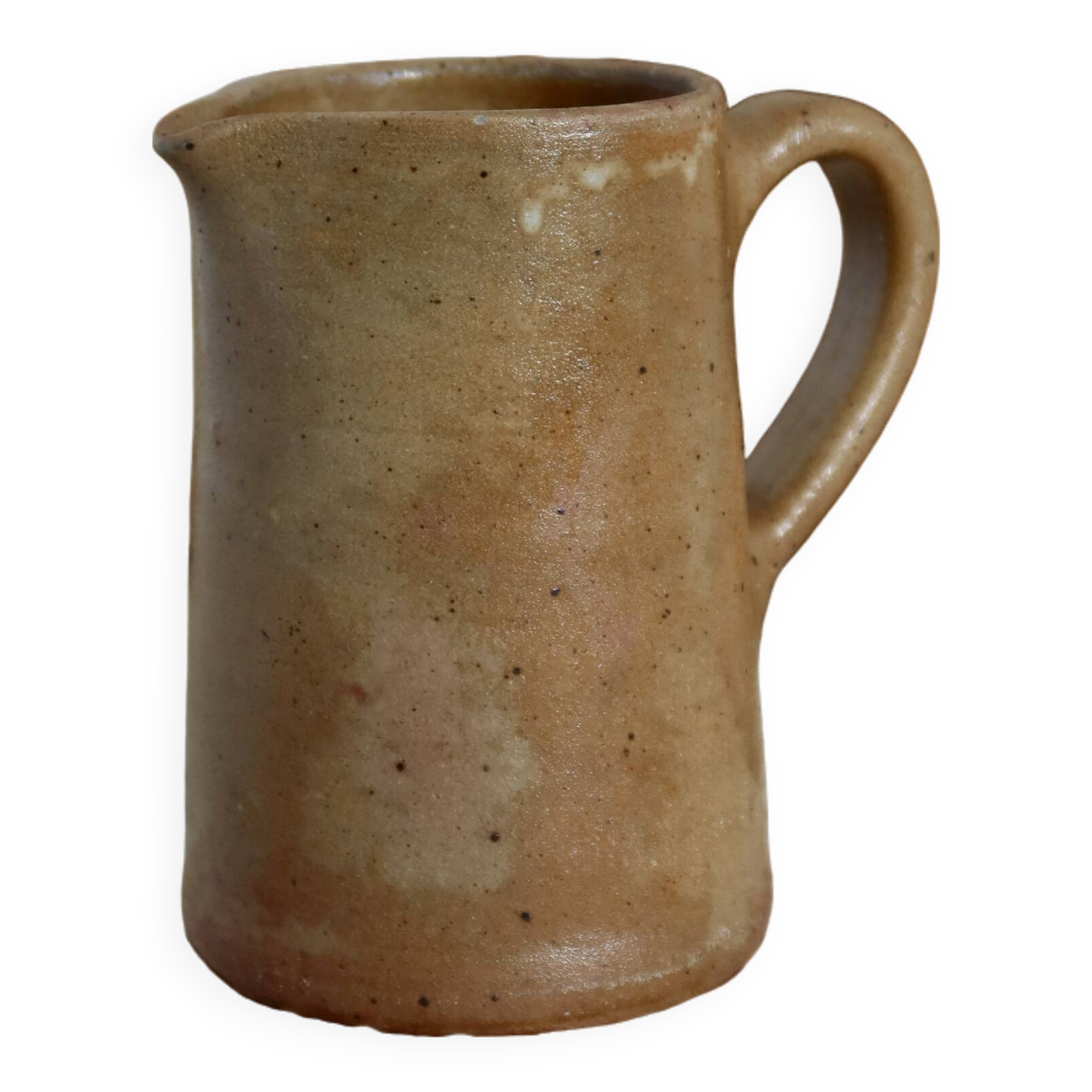 Vintage milk jug rustic speckled stoneware