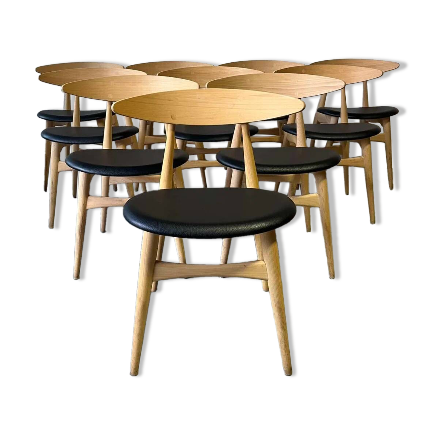 6 chaise de salle à manger CH33 Hans Wegner