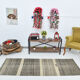 Shades of brown vintage runner rug 75x225cm